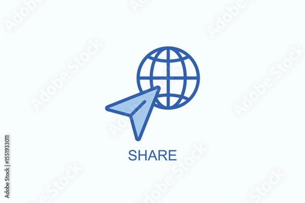 Obraz Share Icon Or Logo Isolated Vector Illustration