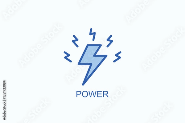 Obraz Power Icon Or Logo Isolated Vector Illustration