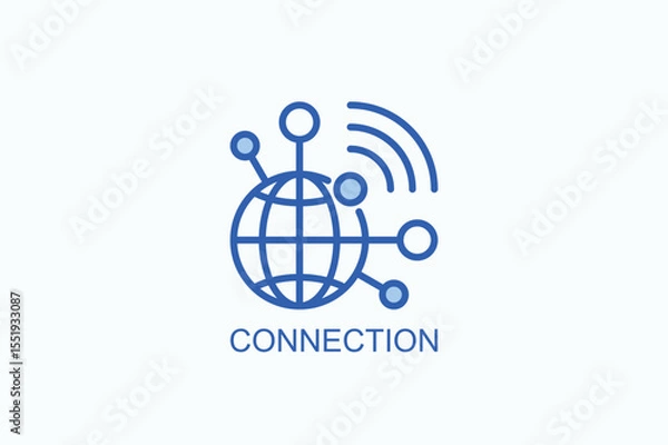 Obraz Connection Icon Or Logo Isolated Vector Illustration