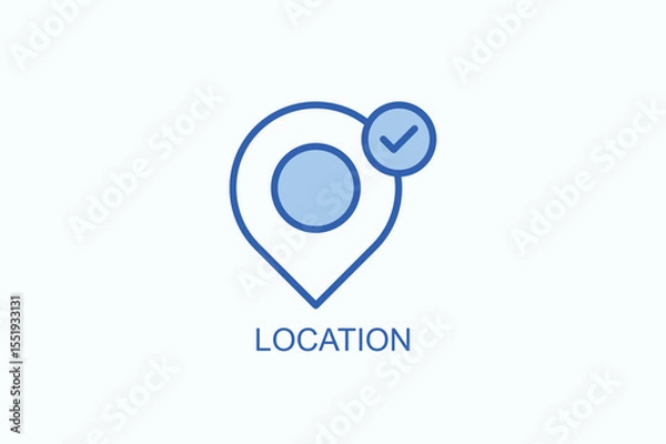 Obraz Location Icon Or Logo Isolated Vector Illustration