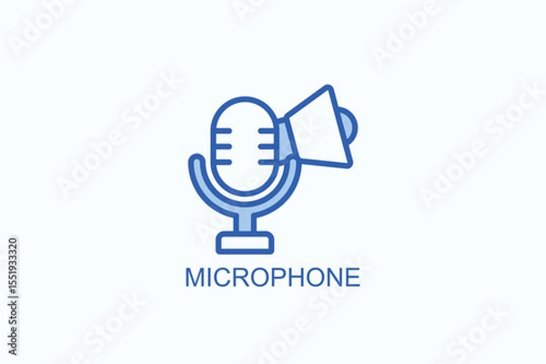 Obraz Microphone Icon Or Logo Isolated Vector Illustration