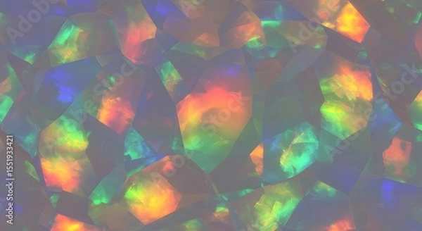 Fototapeta Vibrant Iridescent Gemstone Texture Close-Up Macro Photography of Colorful Crystal Surface