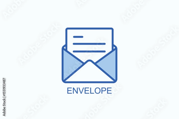 Obraz Envelope Icon Or Logo Isolated Vector Illustration