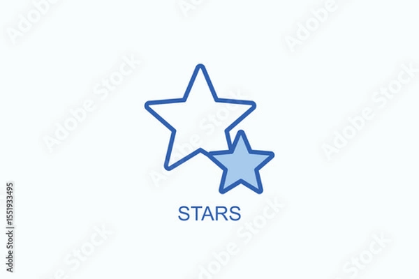 Obraz Stars Icon Or Logo Isolated Vector Illustration