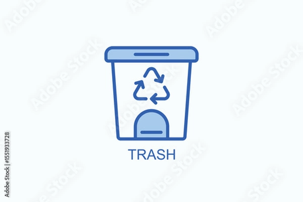 Obraz Trash Icon Or Logo Isolated Vector Illustration