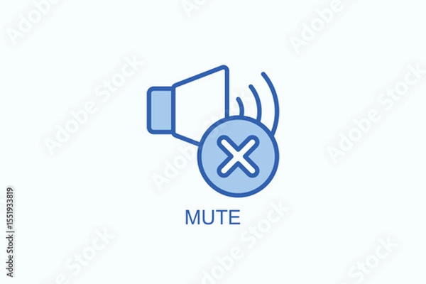 Obraz Mute Icon Or Logo Isolated Vector Illustration