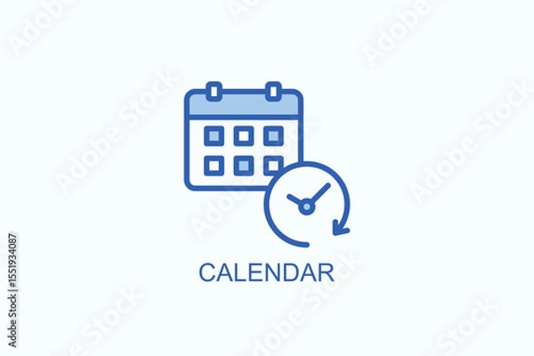 Obraz Calendar Icon Or Logo Isolated Vector Illustration