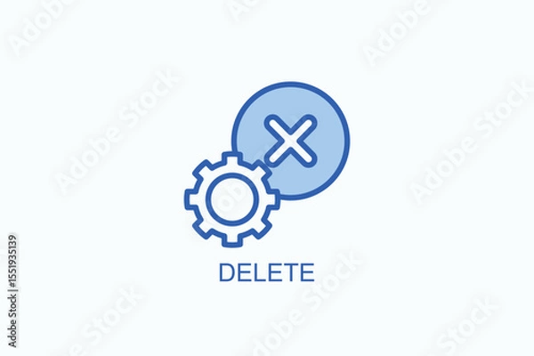 Obraz Delete Icon Or Logo Isolated Vector Illustration