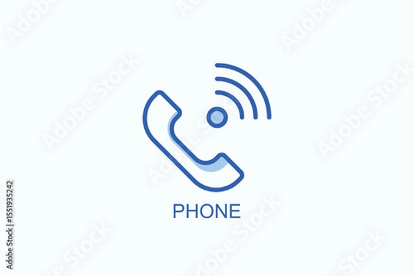Obraz Phone Icon Or Logo Isolated Vector Illustration