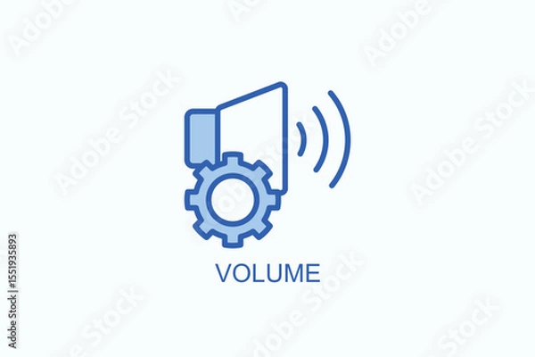 Obraz Volume Icon Or Logo Isolated Vector Illustration