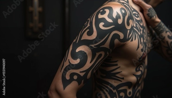 Obraz Tribal tattoo on man's arm