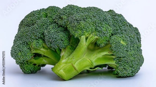 Fototapeta The fresh and vibrant broccoli showcasing its rich green color and texture.