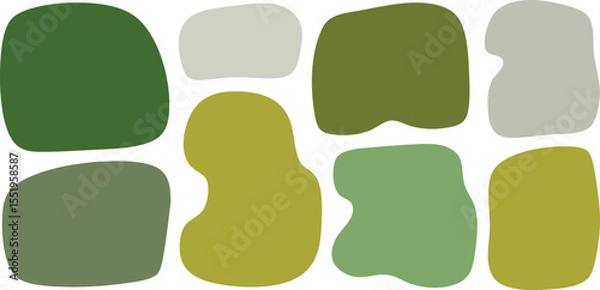 Fototapeta Abstract Organic Blob Shapes in Earthy Tones for Natural Backgrounds and Creative Design Projects, Featuring Irregular Forms and Calming Color Palette