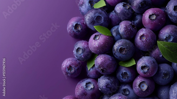 Obraz blueberries and raspberries