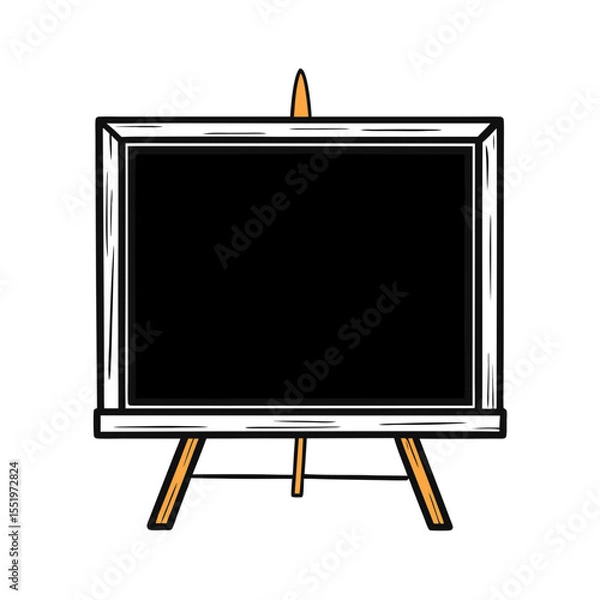 Fototapeta minimalist blackboard doodle drawing isolated on white background 1 on transparent background