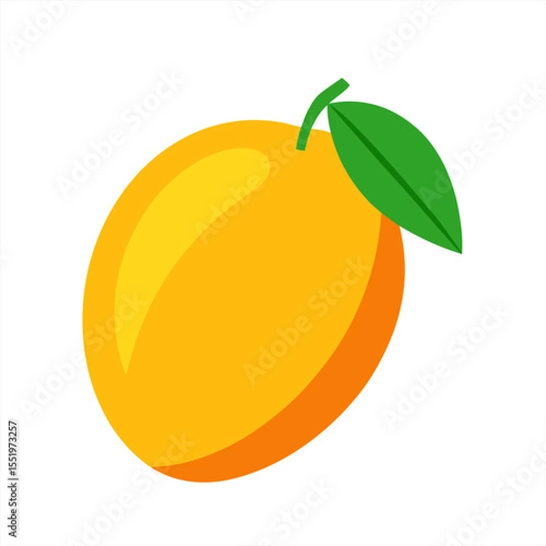 Fototapeta ripe mango vector illustration on white background on transparent background