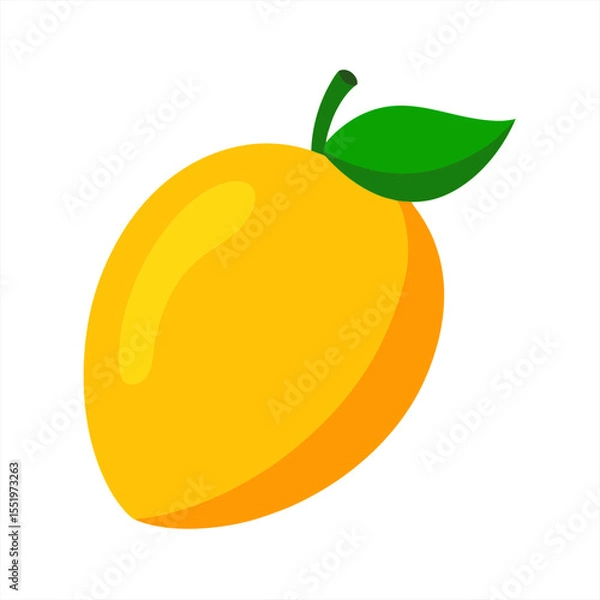 Fototapeta ripe mango vector illustration on white background on transparent background