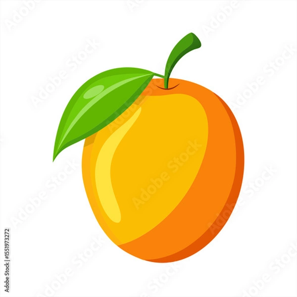 Fototapeta ripe mango vector illustration on white background on transparent background