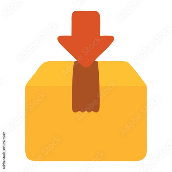Obraz shopping package flat icon