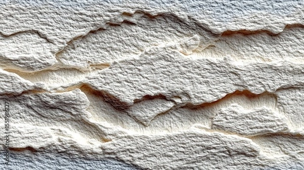 Fototapeta White Cream Paper Texture: Abstract Wave Pattern Background