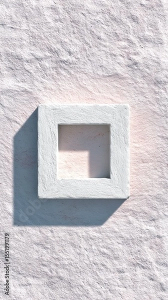 Fototapeta White Square Frame on Textured Background