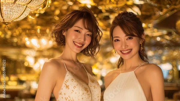 Fototapeta キャバ嬢・ラウンジ嬢の女性