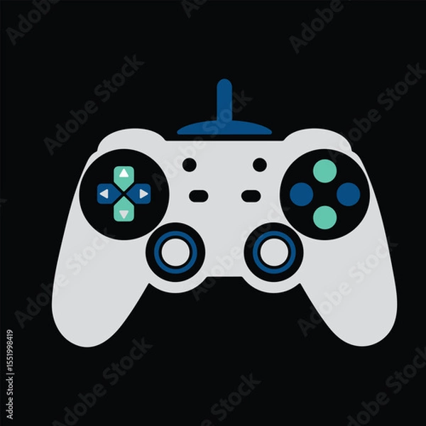Obraz Gamepad, video game controller Vector illustration.