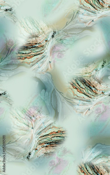 Obraz Geometrical watercolor texture repeat modern pattern