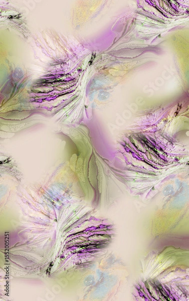 Obraz Geometrical watercolor texture repeat modern pattern