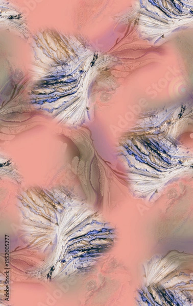 Obraz Geometrical watercolor texture repeat modern pattern