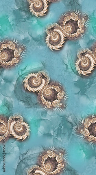 Obraz Abstract with geometric fractal background design