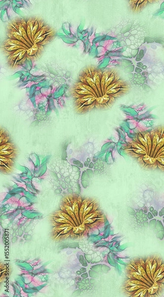 Obraz watercolor background with flowers