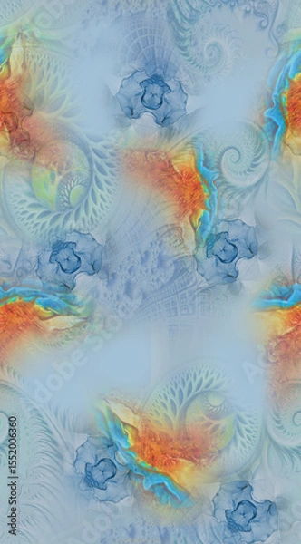 Obraz Digital textile design and colourfull background