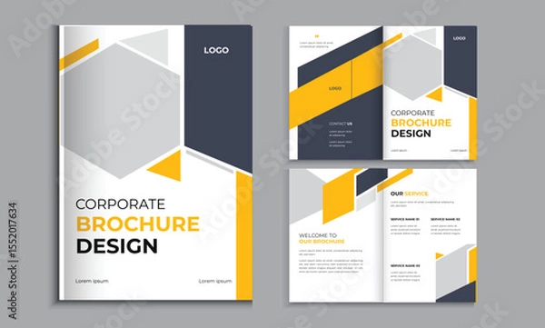 Obraz Brochure Design Layout, 4 Page brochure design print template