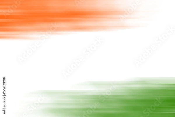 Obraz Indian flag colours with rough brush strokes, silhouette illustration isolated isolated transparent background
