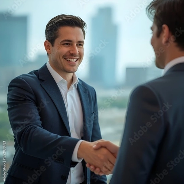 Obraz two businessmen shaking hands