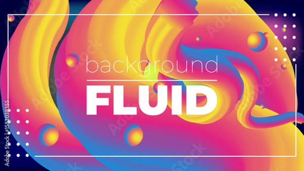 Fototapeta Gradient Background with 3D Fluid Shapes – Modern Abstract Liquid Forms for Trendy Web, App, and Graphic Design Projects
