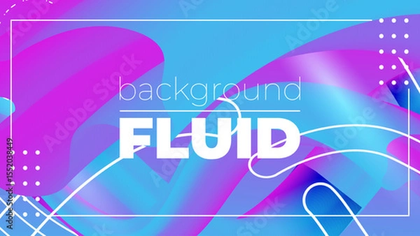 Fototapeta Gradient Background with 3D Fluid Shapes – Modern Abstract Liquid Forms for Trendy Web, App, and Graphic Design Projects