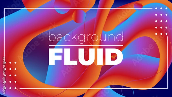 Fototapeta Gradient Background with 3D Fluid Shapes – Modern Abstract Liquid Forms for Trendy Web, App, and Graphic Design Projects