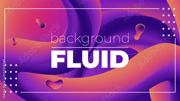 Fototapeta Gradient Background with 3D Fluid Shapes – Modern Abstract Liquid Forms for Trendy Web, App, and Graphic Design Projects