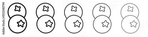 Obraz blueberry icon simple vector outline logo