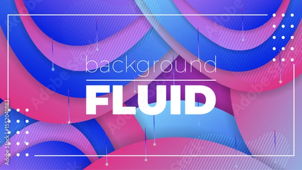 Fototapeta Gradient Background with 3D Fluid Shapes – Modern Abstract Liquid Forms for Trendy Web, App, and Graphic Design Projects