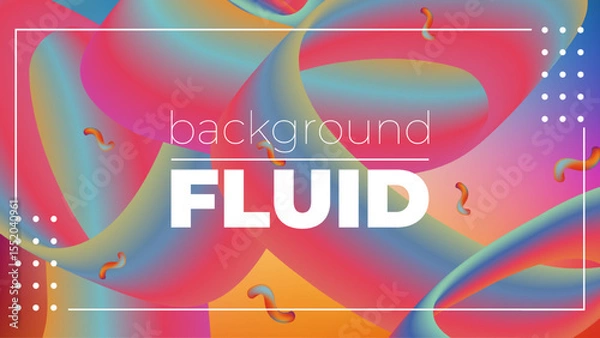 Fototapeta Gradient Background with 3D Fluid Shapes – Modern Abstract Liquid Forms for Trendy Web, App, and Graphic Design Projects