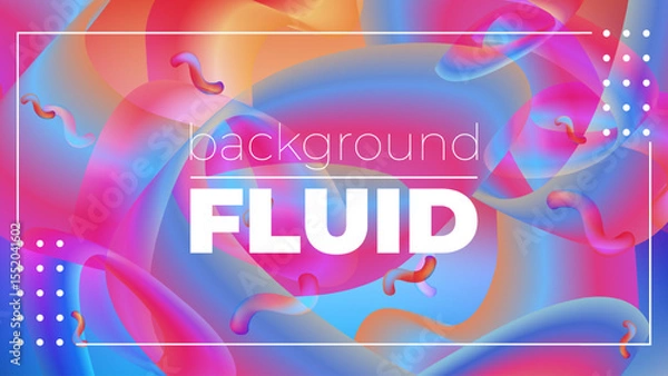 Fototapeta Gradient Background with 3D Fluid Shapes – Modern Abstract Liquid Forms for Trendy Web, App, and Graphic Design Projects