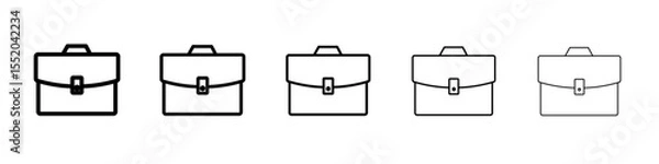 Obraz briefcase icon simple vector outline logo