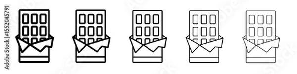 Obraz chocolate icon simple vector outline logo