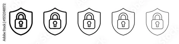 Obraz cyber security icon simple vector outline logo
