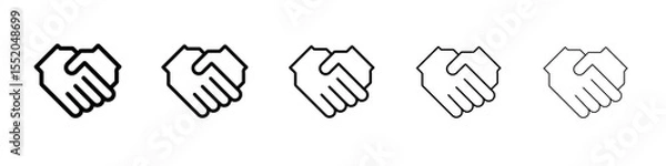 Obraz deal icon simple vector outline logo
