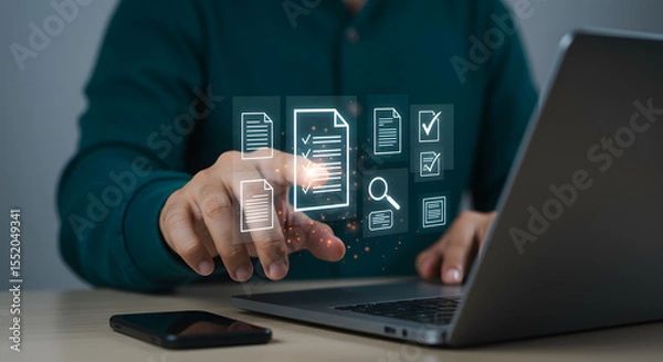 Fototapeta Digital Document Management and Workflow Automation