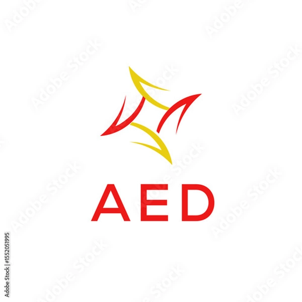 Obraz Modern AED Letter Logo Vector Template 